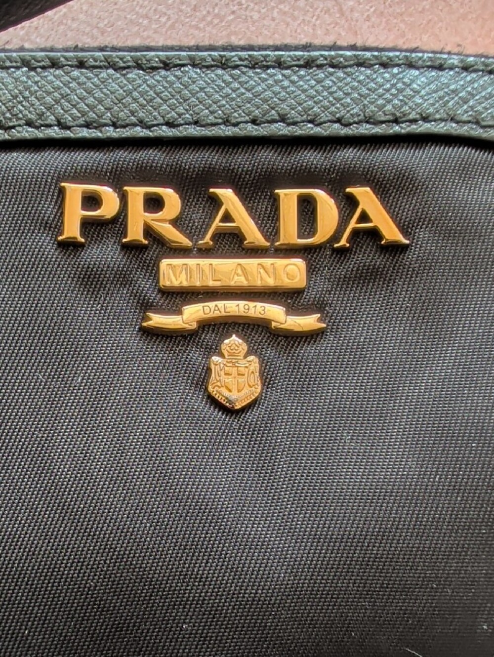 Prada Black Nylon Wrist Pouch with Gold Logo. Brand new. Bought In Milan. - Picture 2 of 5